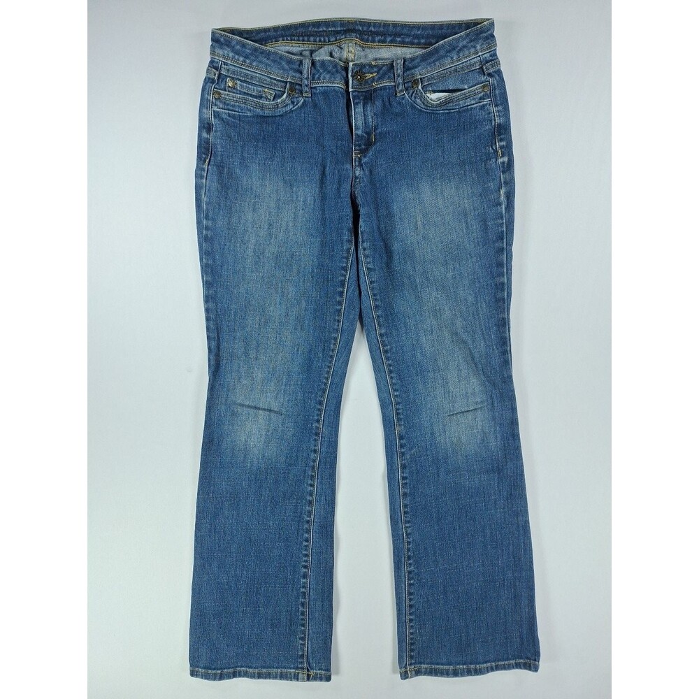 Simply Vera Vera Wang Jeans Womens Sz 8P Regular Bootcut Medium Wash Solid Blue
